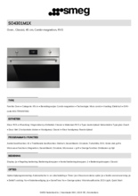 Product informatie SMEG oven met magnetron inbouw SO4301M1X