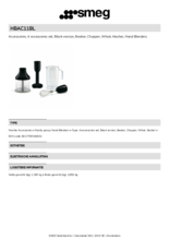 Product informatie SMEG staafmixer accessoire pakket HBAC11BL