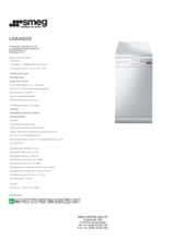 Product informatie SMEG vaatwasser LSA4525X