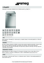 Product informatie SMEG vaatwasser vrijstaand rvs LVS433XIN