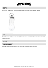 Product informatie SMEG water fles BGF02