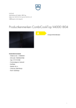 Product informatie V-ZUG kookplaat inductie inbouw COMBICOOKTOP V4000 I804