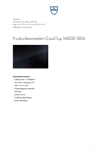 Product informatie V-ZUG kookplaat inductie inbouw COOKTOP V4000 80