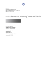 Product informatie V-ZUG warmhoudlade inbouw WarmingDrawer V6000 14 platinum