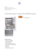 Product informatie V-Zug koelkast inbouw CombiCooler V6000 Supreme left