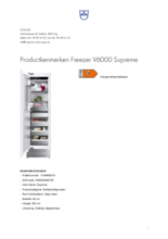 Product informatie V-Zug vrieskast inbouw Freezer V6000 Supreme left