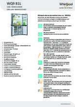 Product informatie WHIRLPOOL side-by-side koelkast WQ9 B1L