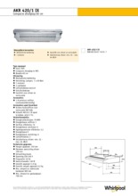 Product informatie WHIRLPOOL afzuigkap onderbouw AKR420/1IX