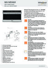 Product informatie WHIRLPOOL combi/magnetron inbouw W6 MD460