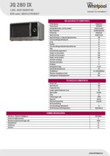 Product informatie WHIRLPOOL combi-magnetron rvs JQ280IX