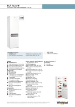 Product informatie WHIRLPOOL koelkast BLF7121W