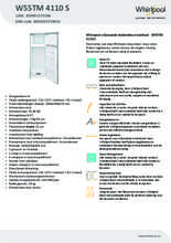 Product informatie WHIRLPOOL koelkast W55TM 4110 S