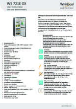 Product informatie WHIRLPOOL koelkast W5 721E OX