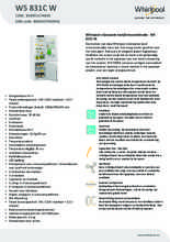 Product informatie WHIRLPOOL koelkast W5 831C W