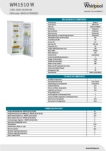 Product informatie WHIRLPOOL koelkast WM1510W