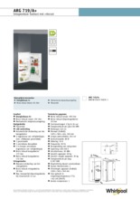 Product informatie WHIRLPOOL koelkast inbouw ARG719/A+/1