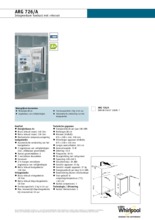 Product informatie WHIRLPOOL koelkast inbouw ARG726/A++
