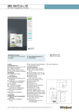Product informatie WHIRLPOOL koelkast inbouw ARG 10472 A++ SF