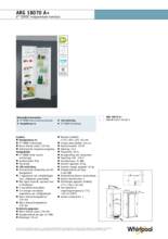 Product informatie WHIRLPOOL koelkast inbouw ARG 18070 A+