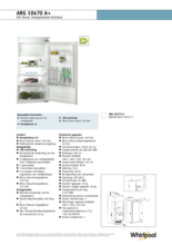 Product informatie WHIRLPOOL koelkast rvs ARG 10470 A+