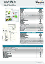 Product informatie WHIRLPOOL koelkast rvs ARG 9070 A+