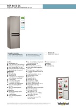 Product informatie WHIRLPOOL koelkast rvs BSF8152OX
