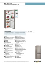 Product informatie WHIRLPOOL koelkast rvs BSF8353OX