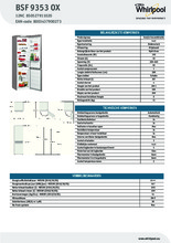 Product informatie WHIRLPOOL koelkast rvs BSF9353OX