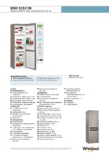 Product informatie WHIRLPOOL koelkast rvs BSNF8152OX