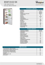 Product informatie WHIRLPOOL koelkast rvs BSNF 8102 OX