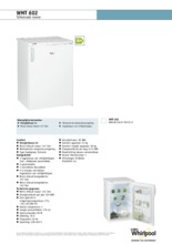 Product informatie WHIRLPOOL koelkast tafelmodel WMT602