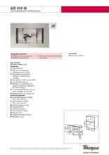Product informatie WHIRLPOOL koffiemachine ACE010IX