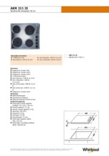 Product informatie WHIRLPOOL kookplaat elektrisch AKM331IX