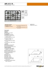 Product informatie WHIRLPOOL kookplaat inbouw AKR3571IX
