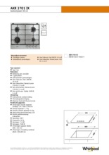 Product informatie WHIRLPOOL kookplaat inbouw AKR3701IX