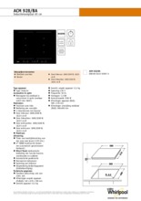 Product informatie WHIRLPOOL kookplaat inductie ACM928BA