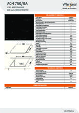 Product informatie WHIRLPOOL kookplaat inductie inbouw ACM750BA