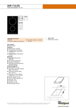 Product informatie WHIRLPOOL kookplaat inductie inbouw ACM 712/IX