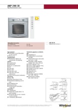 Product informatie WHIRLPOOL oven inbouw AKP290IX