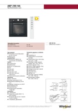 Product informatie WHIRLPOOL oven inbouw AKP290NA