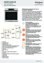Product informatie WHIRLPOOL oven inbouw AKZ9 6220 IX