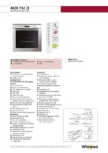 Product informatie WHIRLPOOL oven inbouw AKZM762IX