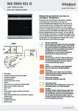 Product informatie WHIRLPOOL oven inbouw W6 OM4 4S1 H