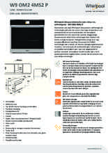 Product informatie WHIRLPOOL oven inbouw W9 OM2 4MS2 P