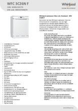 Product informatie WHIRLPOOL vaatwasser vrijstaand wit WFC 3C26N F