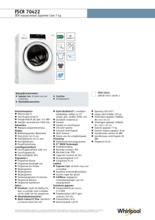 Product informatie WHIRLPOOL wasmachine FSCR70422