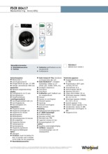 Product informatie WHIRLPOOL wasmachine FSCR80417
