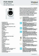 Product informatie WHIRLPOOL wasmachine FSCR90428