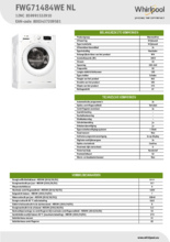 Product informatie WHIRLPOOL wasmachine FWG71484WE