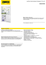 Product informatie ZANUSSI koelkast ZNLN31EW2